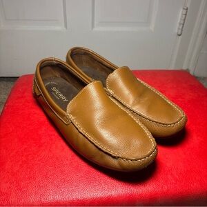 Sperry Men's Tan Leather Slip-On Loafers